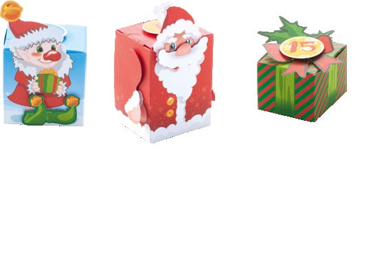 Folia Adventskalender-Set Winterlandschaft – 25-teilig – 50 × 40 × 60 mm, 60 × 60 × 50 mm, 60 × 80 × 50 mm