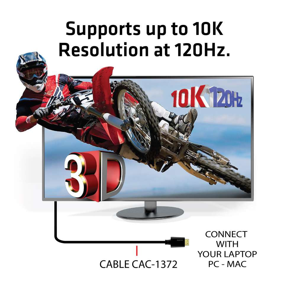 CLUB3D HDMI Kabel HDMI 2.1 8K 60 Hz – 2 m – ARC, Ethernet