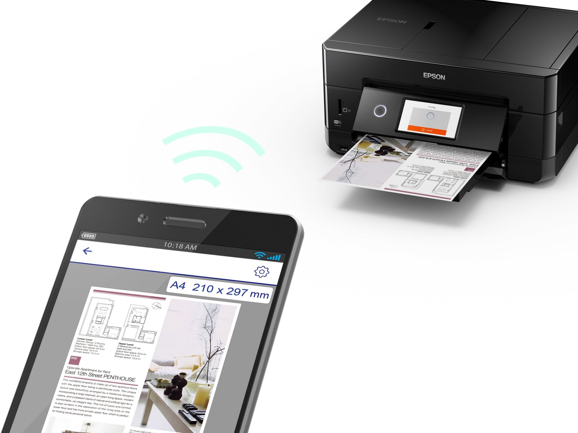 Epson Expression Premium XP-7100 – Farbiges Tintenstrahl-MFP A4, 3-in-1 – USB/LAN/WLAN – ADF – 32 ppm S/W