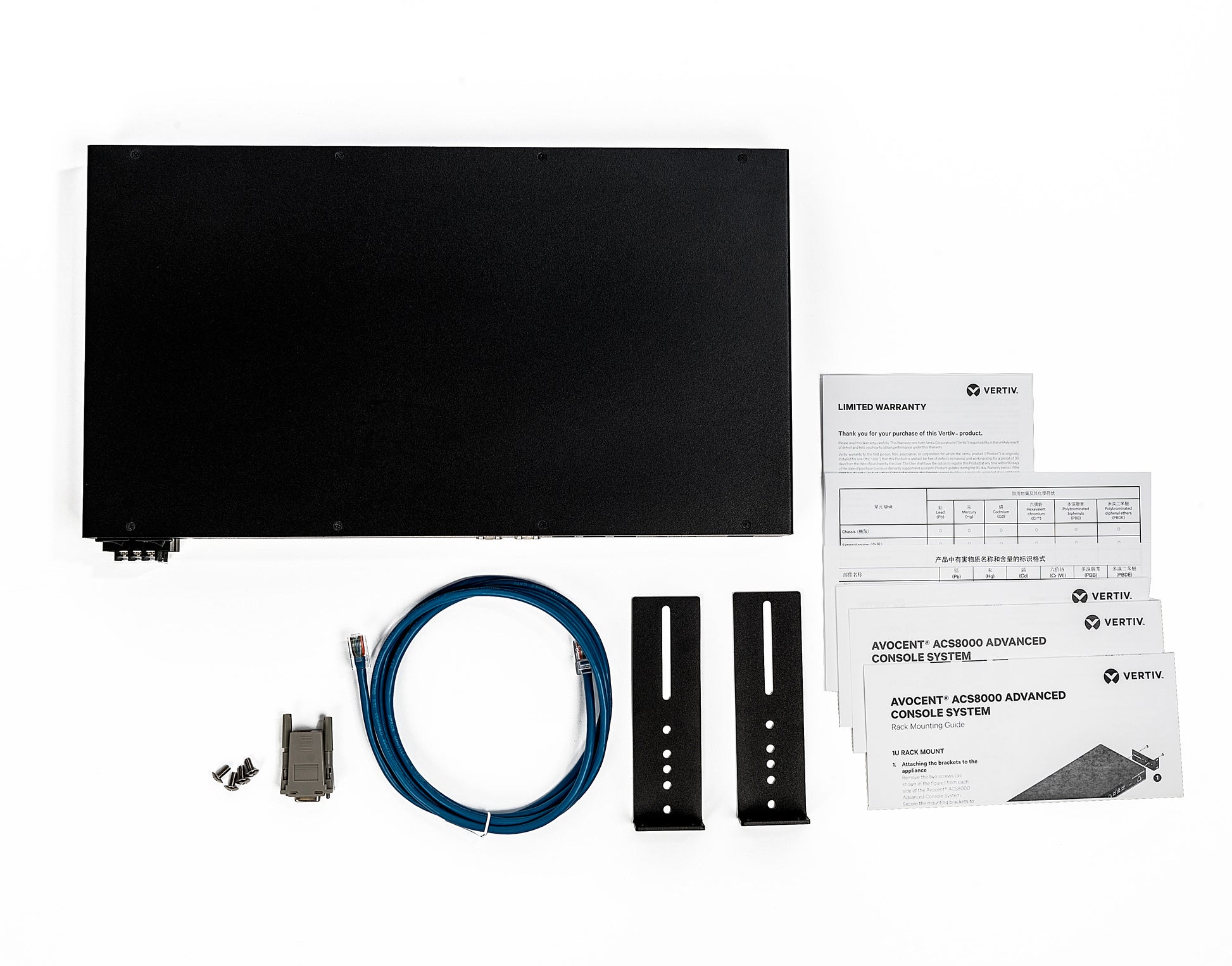 Vertiv ACS8048MDDC-404 – 48-Port KVM-over-IP Konsolen-System (RJ-45) – Cat5e/6, USB 2.0, Rack 1U, FIPS 140-2