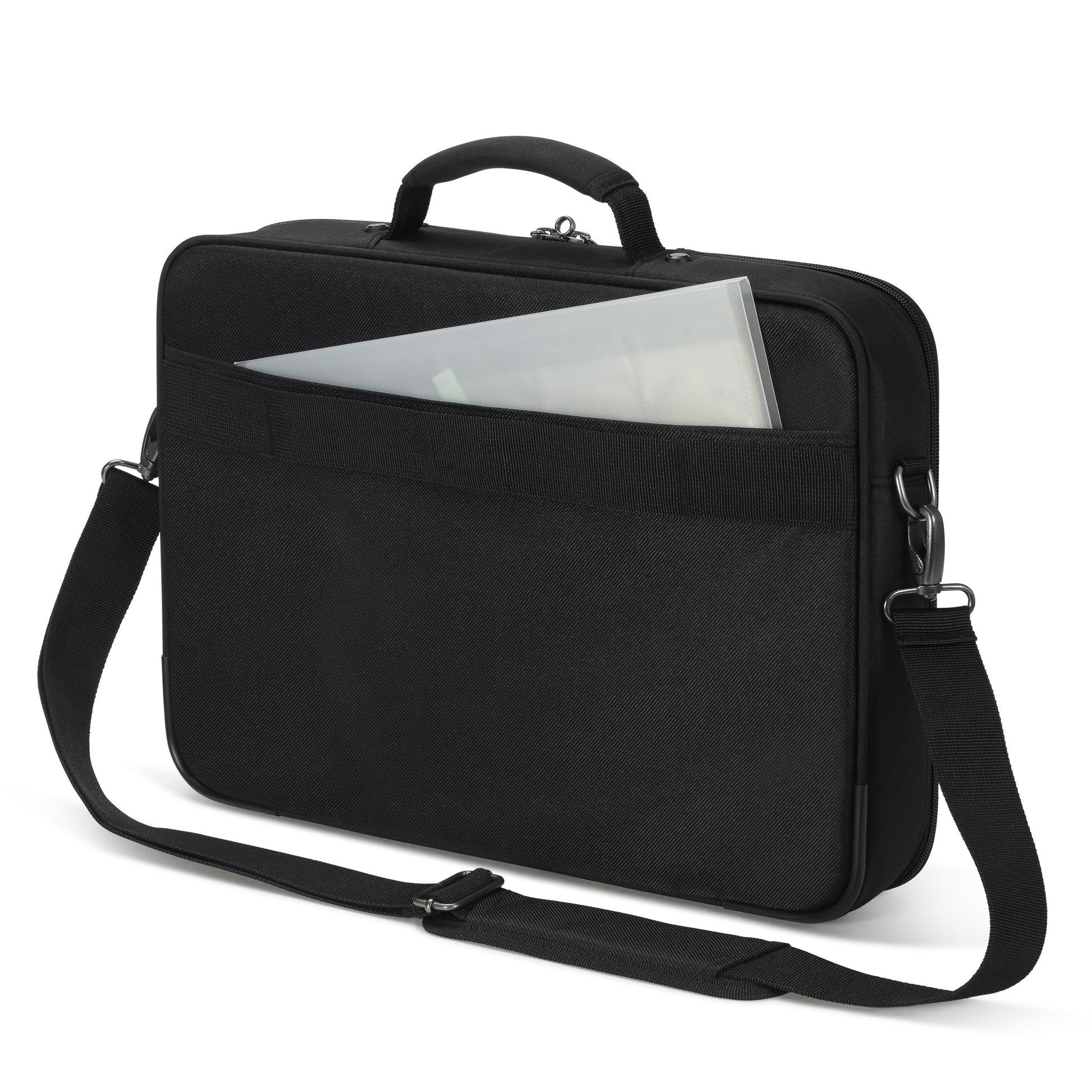 DICOTA Notebook-Tasche für Notebooks bis 17,3" – abnehmbarer Schultergurt, Fronttaschen – Schwarz