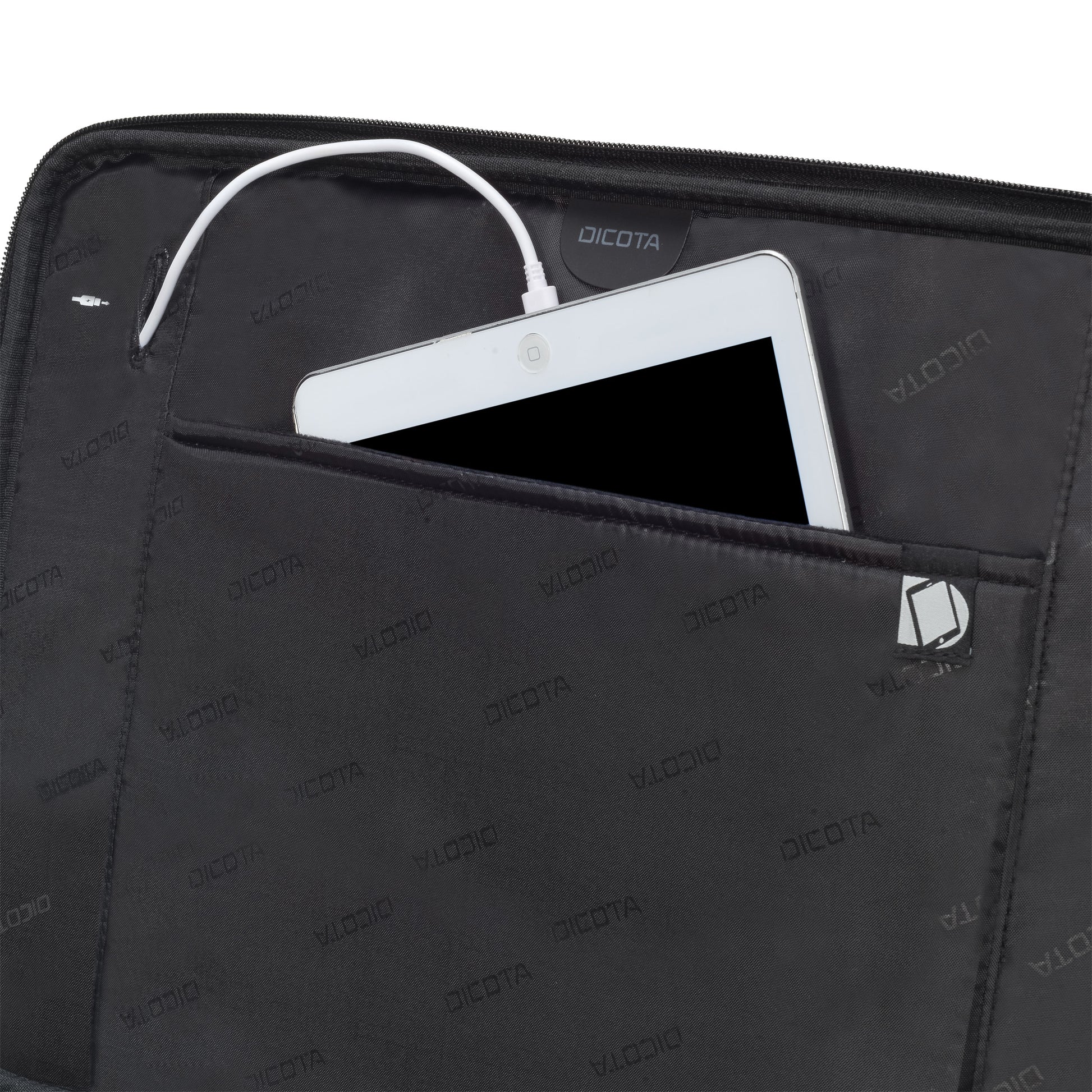 DICOTA Notebook-Tasche für Notebooks bis 17,3" – abnehmbarer Schultergurt, Fronttaschen – Schwarz