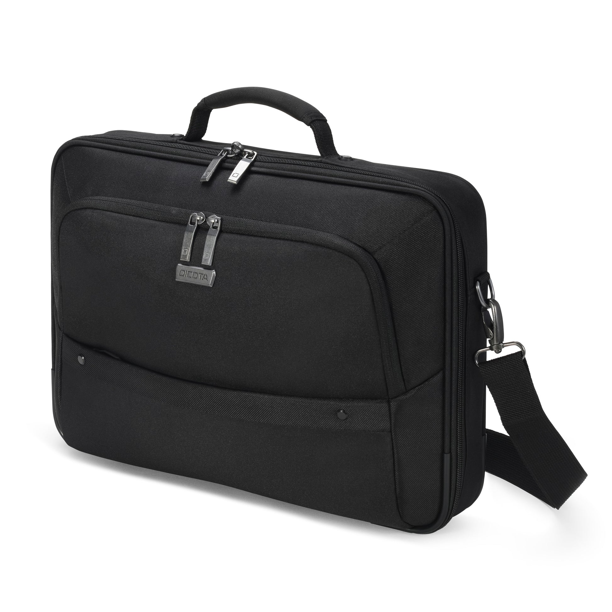 DICOTA Notebook-Tasche für Notebooks bis 17,3" – abnehmbarer Schultergurt, Fronttaschen – Schwarz