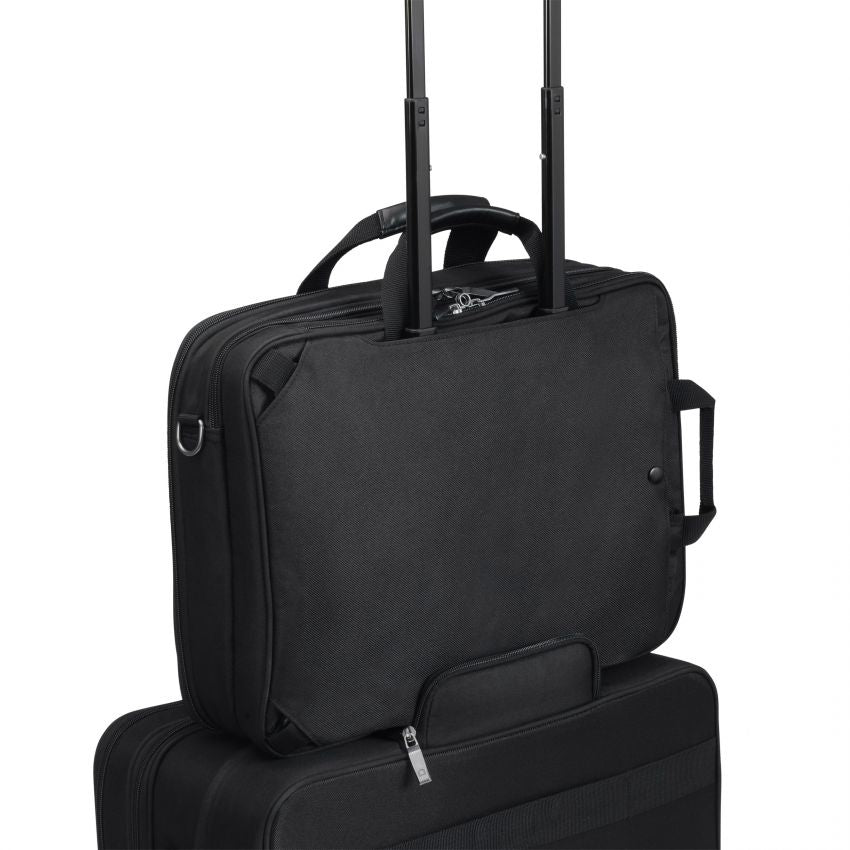 DICOTA ECO TOP TRAVELLER DUAL SELECT Notebook-Rucksack bis 15,6" – erweiterbar – Schwarz