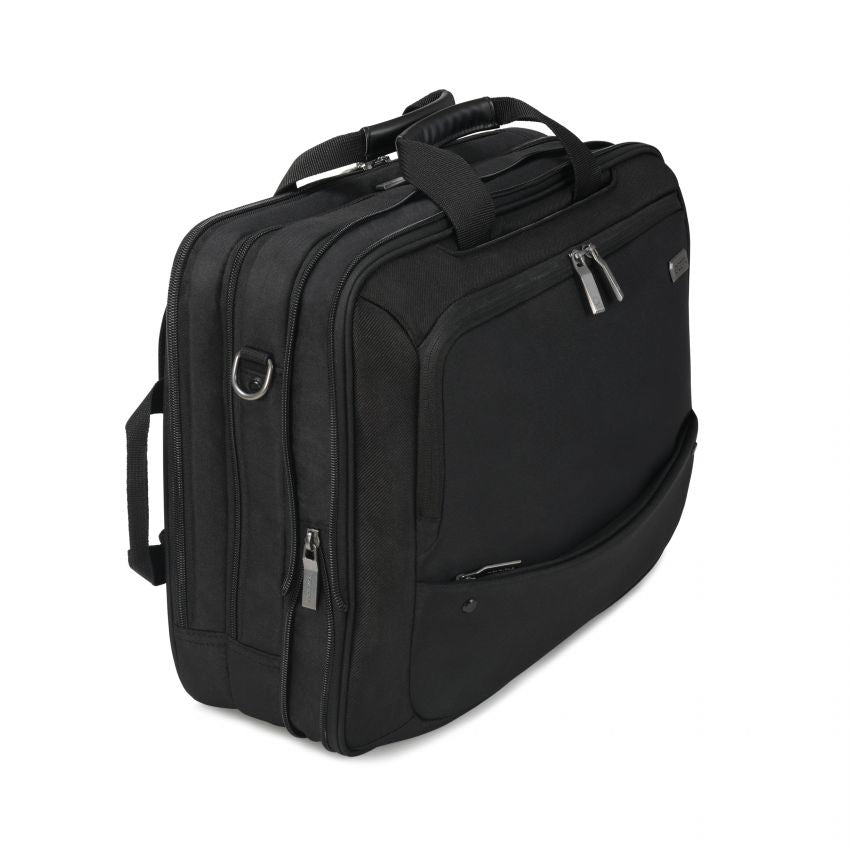 DICOTA ECO TOP TRAVELLER DUAL SELECT Notebook-Rucksack bis 15,6" – erweiterbar – Schwarz