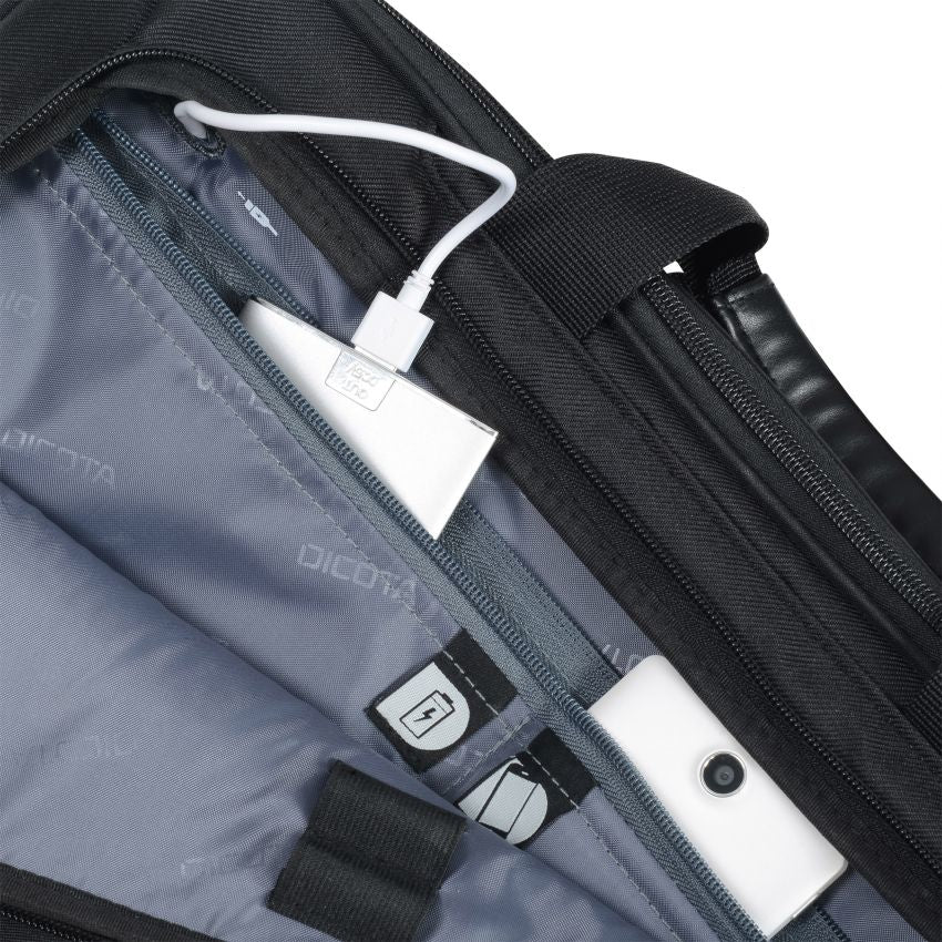 DICOTA ECO TOP TRAVELLER DUAL SELECT Notebook-Rucksack bis 15,6" – erweiterbar – Schwarz