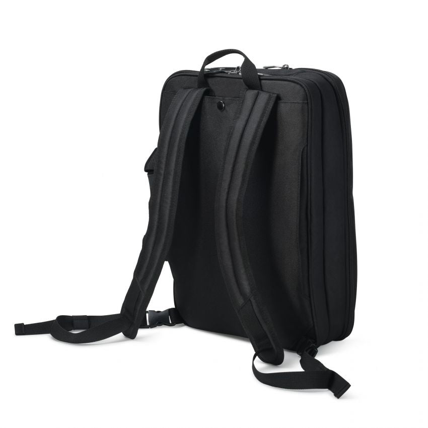 DICOTA ECO TOP TRAVELLER DUAL SELECT Notebook-Rucksack bis 15,6" – erweiterbar – Schwarz