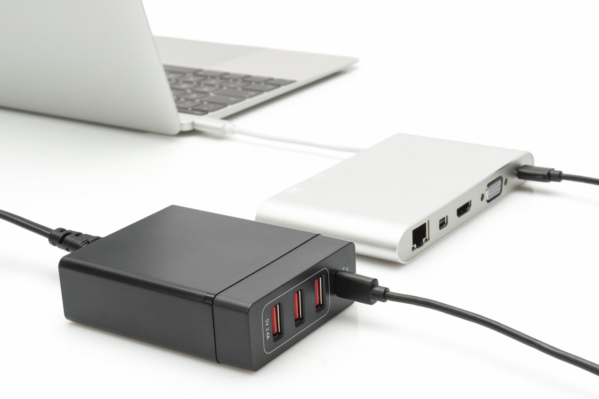 Digitus 4-Port Universal USB-Ladeadapter – 72 W, Schwarz