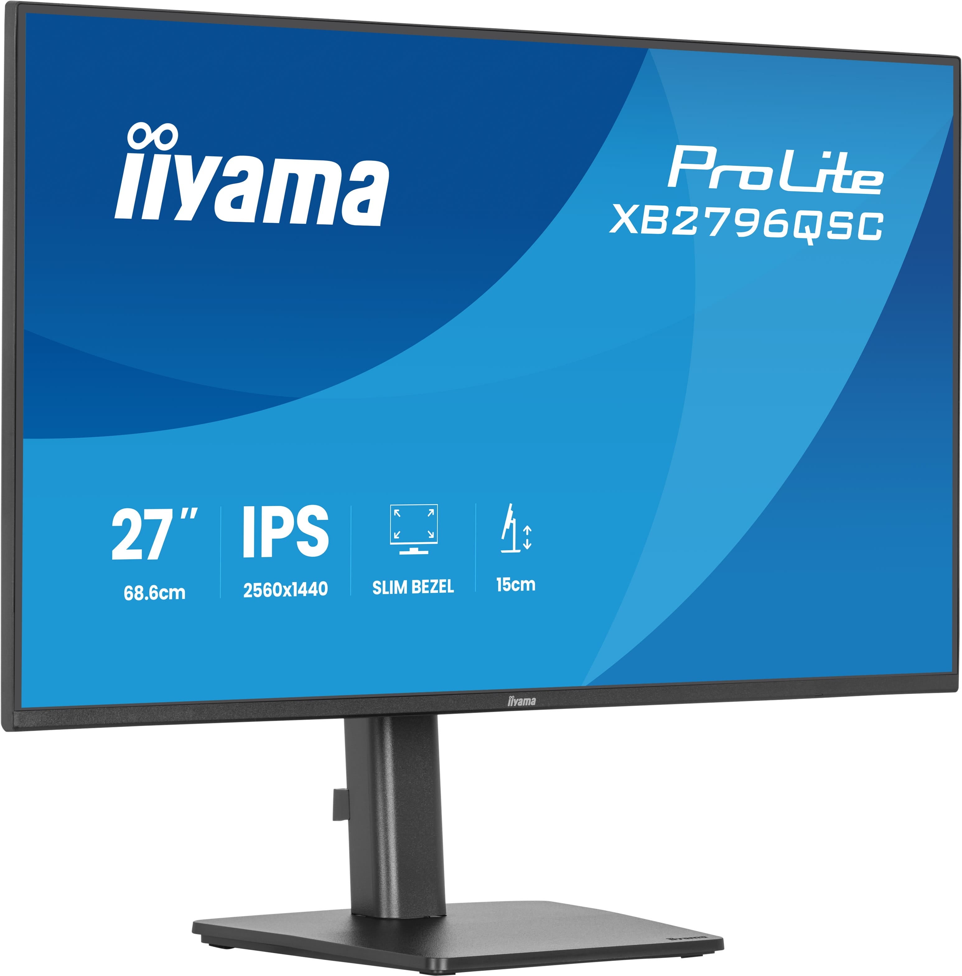 iiyama XB2796QSC-B1 – Monitor, 27" 2560 × 1440 (WQHD), 60 Hz, HDMI, USB