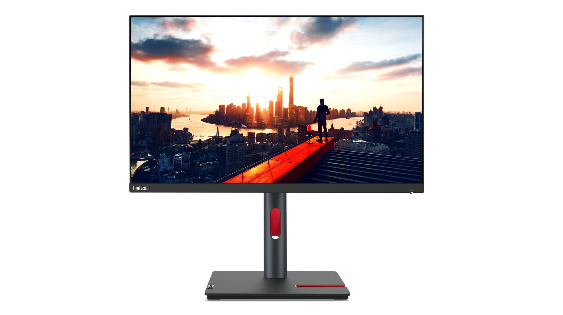 Lenovo P24H-30 – Monitor, 23,8" 2560 × 1440 (WQHD), IPS, 60 Hz, 300 cd/m², USB-C, VESA 100 × 100, Schwarz