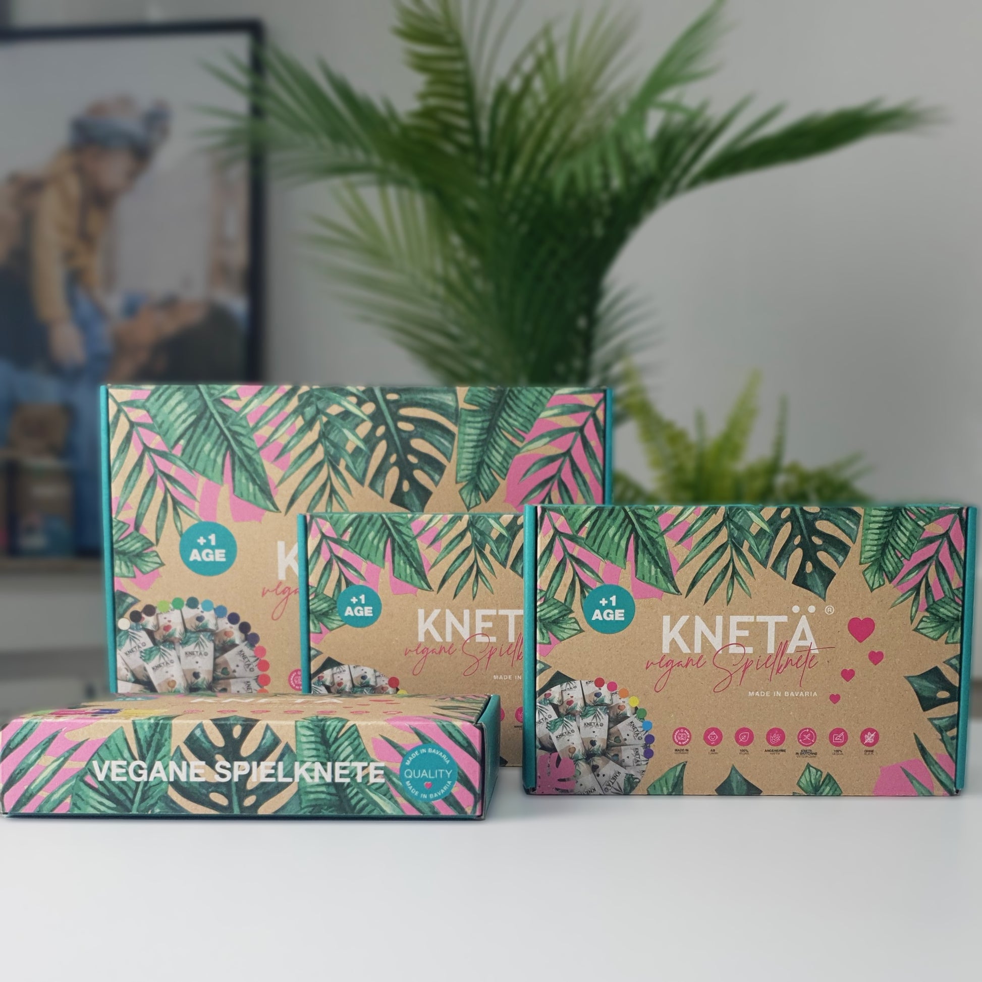 KNETÄ Knete-/Modelliermasse-Set – 8 × 50 g – Mehrfarbig – ab 1 Jahr