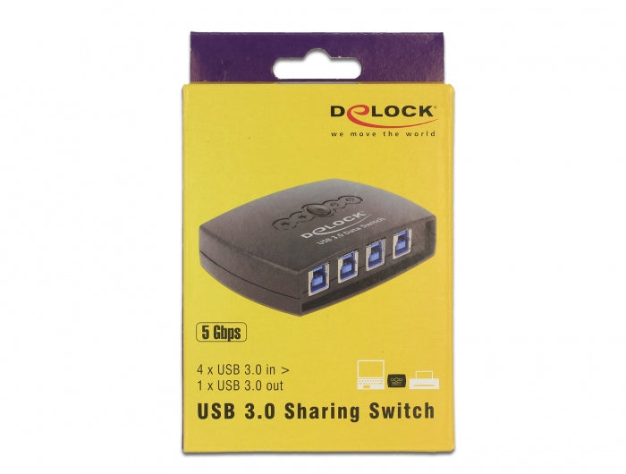 DeLOCK 87724 USB-Hub – 4× USB-B, 1× USB-A, 5 Gbit/s
