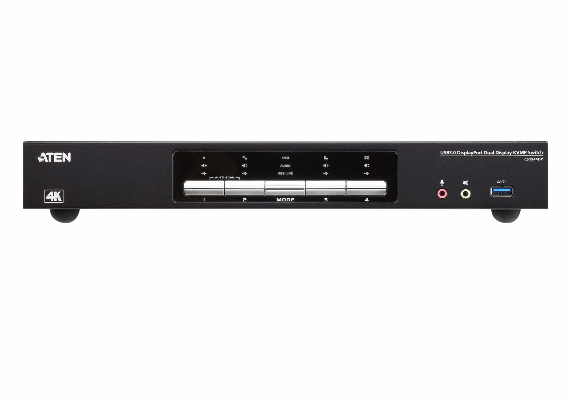 ATEN CS1944DP – KVM-Switch 4×1, DisplayPort/USB 3.2 Gen 1, 4K (4096 × 2160), Dual-View