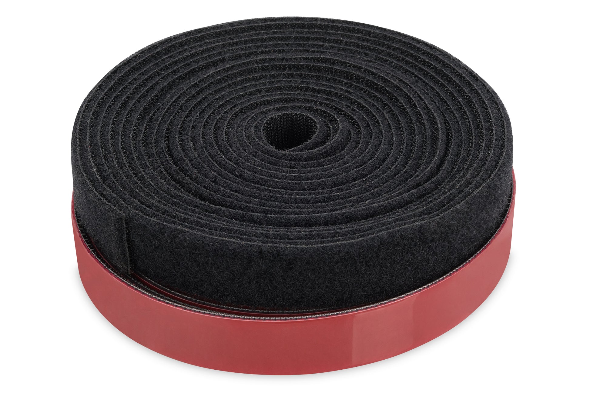 Digitus Klettband – schwarz, rot, Polyamid, selbstklebend, Set, 1 Stück