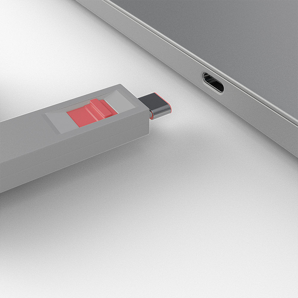 LINDY USB-C-Portblocker (Schlüssel) – Rot
