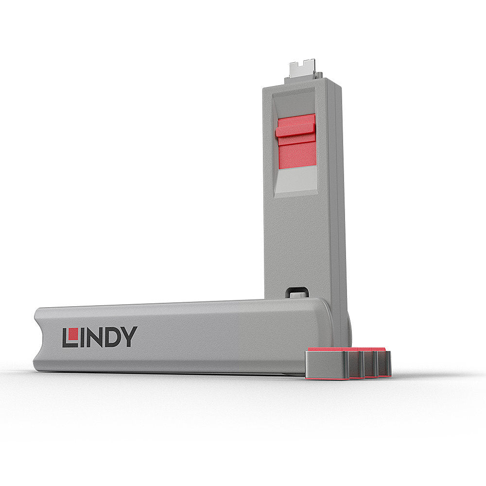 LINDY USB-C-Portblocker (Schlüssel) – Rot