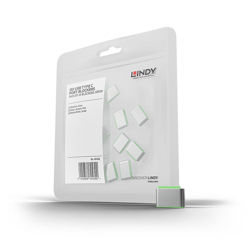 Lindy USB-C-Portblocker – für USB-C-Ports, Grün