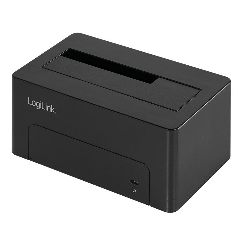 LogiLink QP0027 Festplatten-Dock SATA zu USB-C – 2,5"/3,5", 1 Laufwerk, 10 Gbit/s – für Windows/Mac/Linux