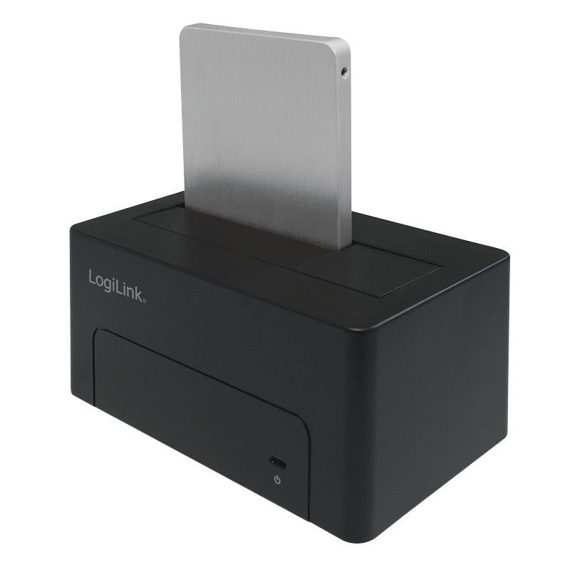 LogiLink QP0027 Festplatten-Dock SATA zu USB-C – 2,5"/3,5", 1 Laufwerk, 10 Gbit/s – für Windows/Mac/Linux