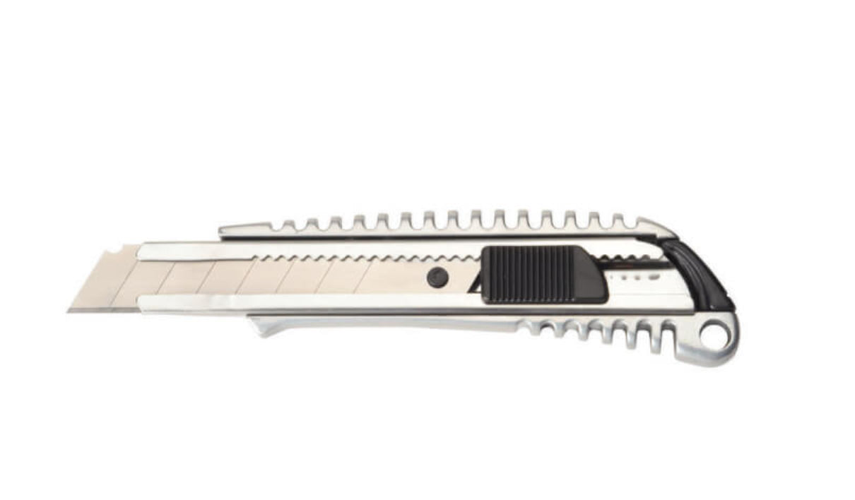 MAUL 18 mm Abbrechmesser, Zinkgehäuse, mit Sperre, schwarz