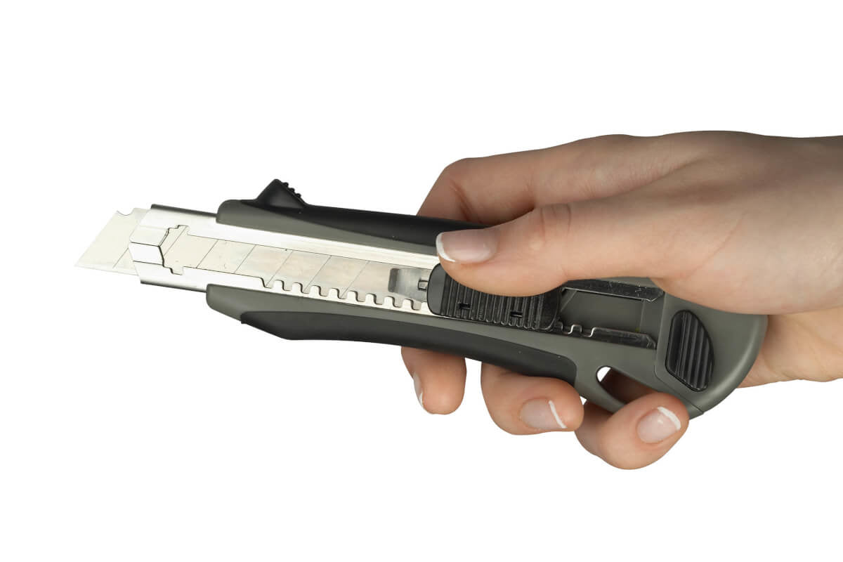 MAUL Cutter Profi – Abbrechmesser 18 mm, Kunststoff, einziehbar, grau