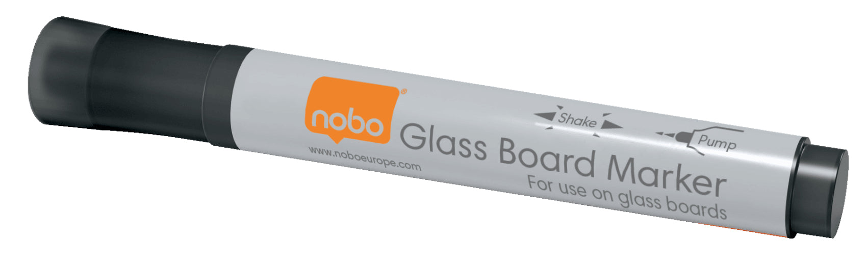 Nobo Non-Permanent-Marker – Rundspitze 3 mm – Schwarz – 4er-Set