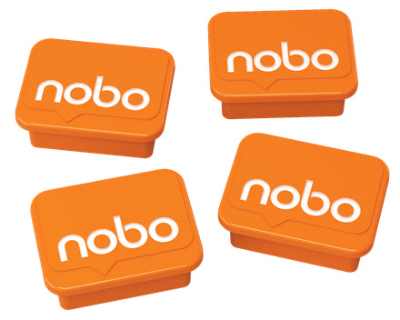 Nobo Starter-Kit, inkl. 4 Haftmagneten, Orange – für Whiteboards