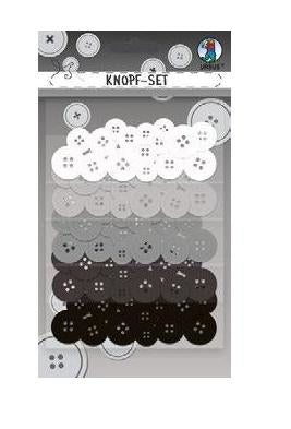 URSUS Knöpfe Ø 18 mm – Kunststoff, schwarz, 80 Stück