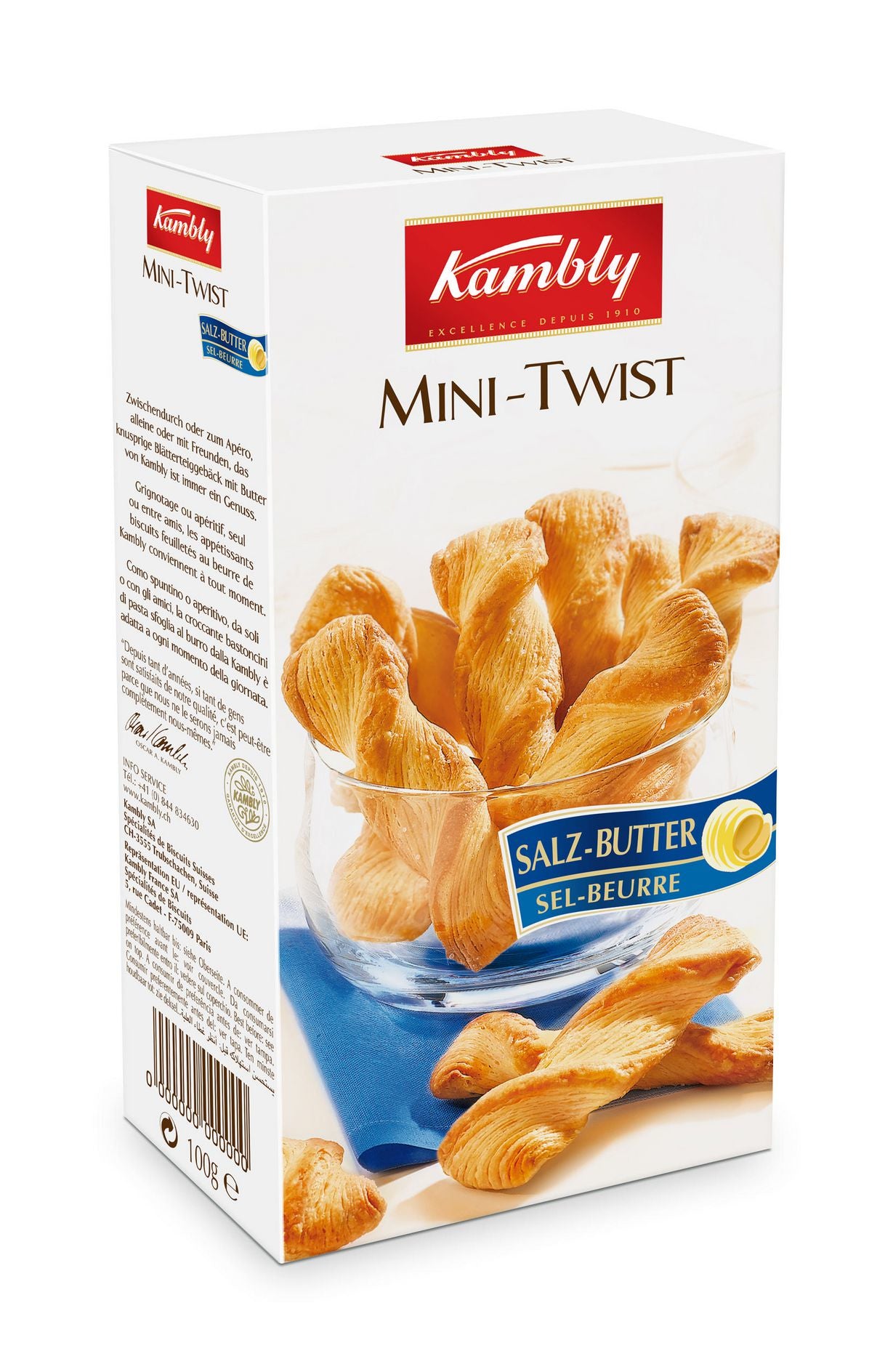 Kambly Mini Twist Cracker – Salz – 100 g