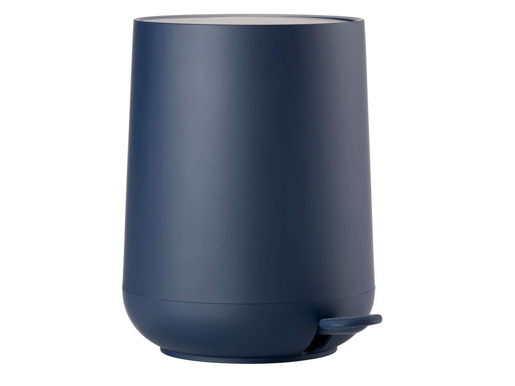 Zone Denmark Tisch-Abfallbehälter Nova – 5 l – mit Deckel – Kunststoff, Blau – Ø 120 × H 290 mm
