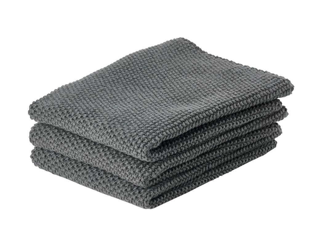 Zone Denmark Abwaschlappen – Anthrazit – 27 × 27 cm – Baumwolle – 3er-Set