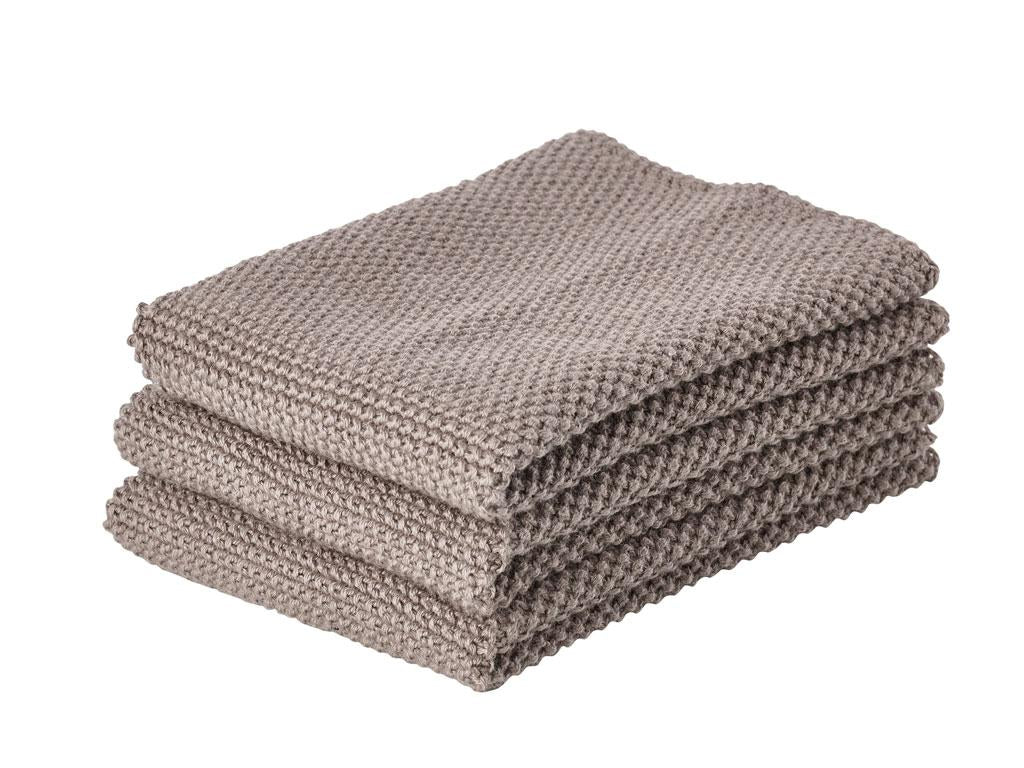 Zone Denmark Abwaschlappen – taupe – 27 × 27 cm – Baumwolle – 3er-Set