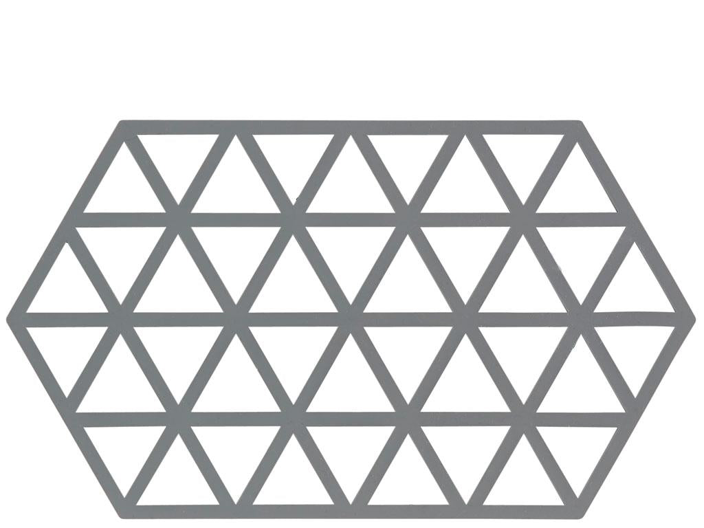Zone Denmark Triangles – Tischset 24 × 14 × 0,9 cm, Silikon, Dunkelgrau