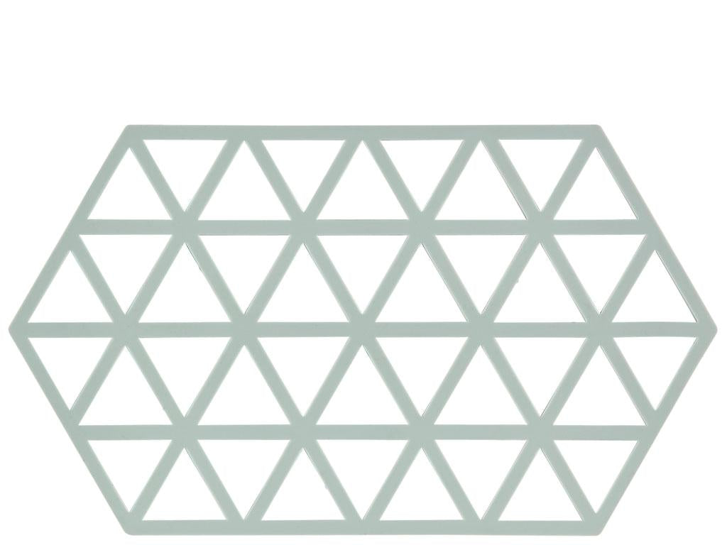 Zone Denmark Tischset Triangles – Silikon, Hellgrün, 24 × 14 cm
