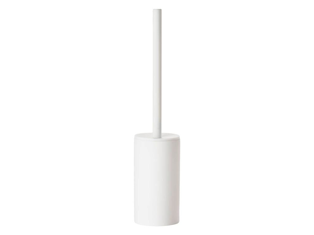 Zone Denmark WC-Bürstenset – Keramik, Edelstahl, Weiss, mit Soft-Touch-Oberfläche, H 44,8 cm, Ø 8,4 cm