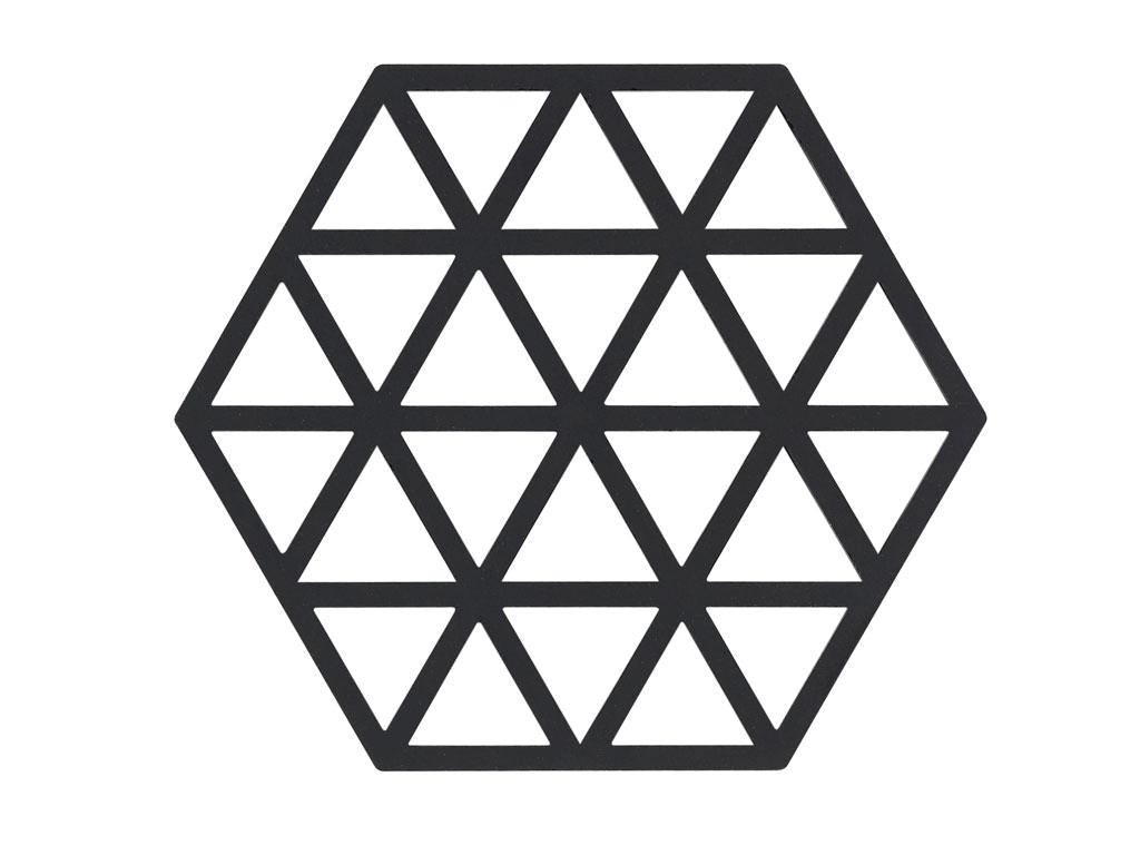 Zone Denmark Triangle – Topfuntersetzer 14 × 16 × 0,9 cm, Silikon, schwarz
