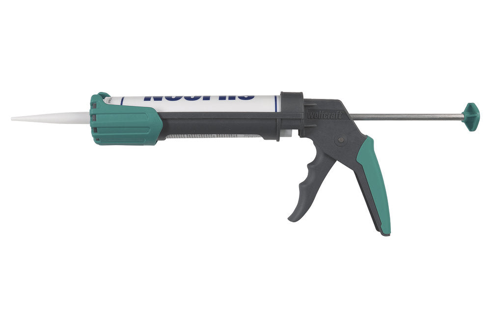 wolfcraft GmbH Wolfcraft MG200 ERGO Kartuschenpistole – 310 ml, Pressdruck 130 kg, tropffrei – für Acrylglas & Silikon