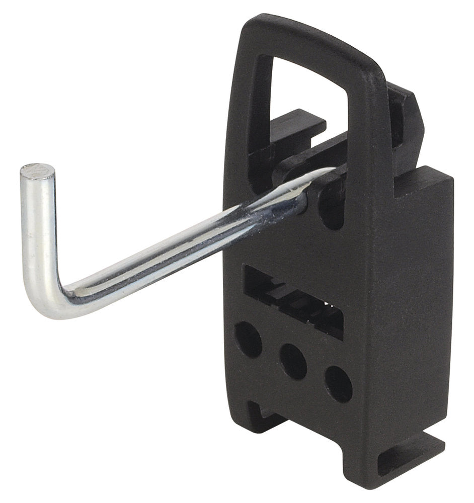 wolfcraft GmbH Wolfcraft Lochwandhaken – 10-teilig, J-Haken, schwarz, B 19 × H 80 × T 80 mm