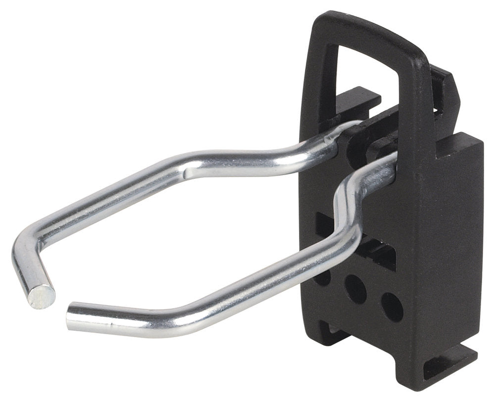 wolfcraft GmbH Wolfcraft Lochwandschlaufenhaken – 5-teilig, schwarz, B 45 × H 68 × T 95 mm, für Lochwände