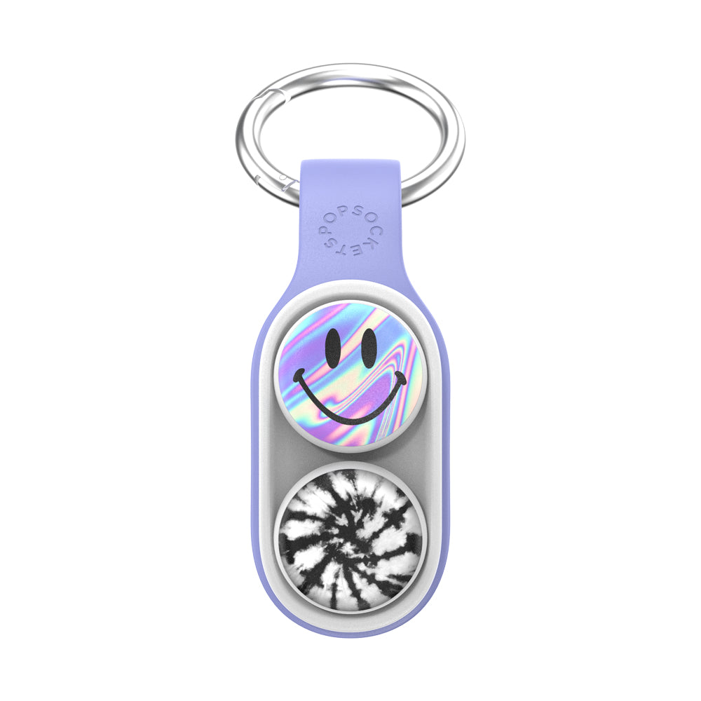 PopSockets PopPucks Dye Daze Schlüsselanhänger – Fidget Pop, magnetisch, Metall, Mehrfarbig, Ø 28,2 mm