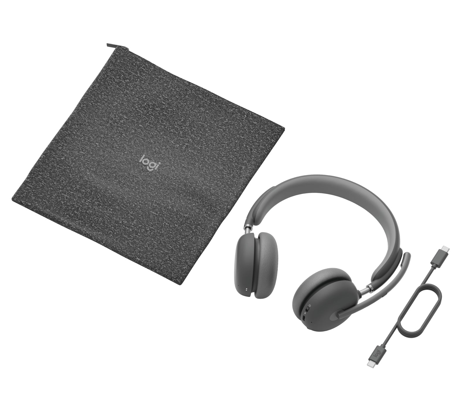 Logitech Zone Wireless 2 – Duo Headset – Bluetooth, ANC – Graphit – für Microsoft Teams