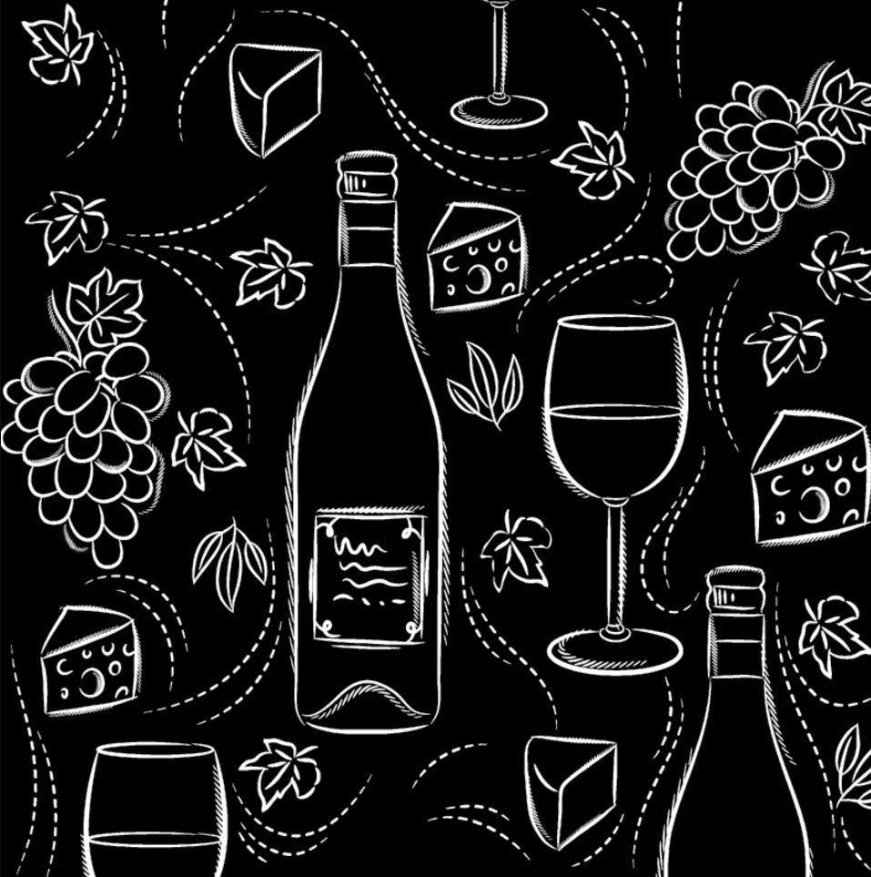 Paper + Design Servietten Wine and Cheese – 33 × 33 cm, 3-lagig – 20 Stück