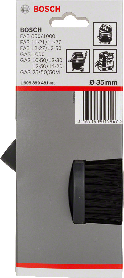 Bosch Saugbürste – Ø 35 mm, für GAS 25/GAS 35/GAS 50, schwarz, 1 Stück