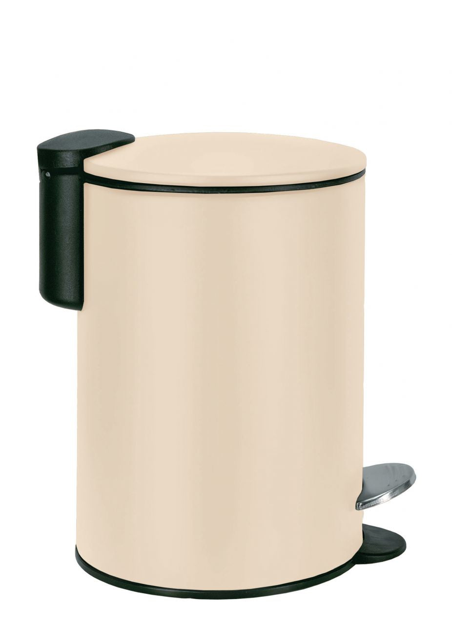 Kleine Wolke Treteimer Silence – 3 l – Metall, rund – beige – Soft-Close