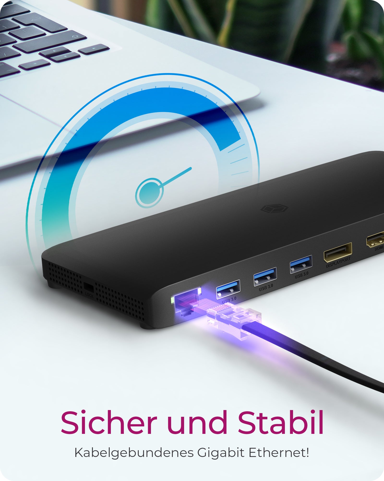 ICY BOX IBDK2416C Dockingstation – USB-C, 1× DP, 2× HDMI, 4× USB-A, 65 W PD, GbE, für Windows/Mac/ChromeOS