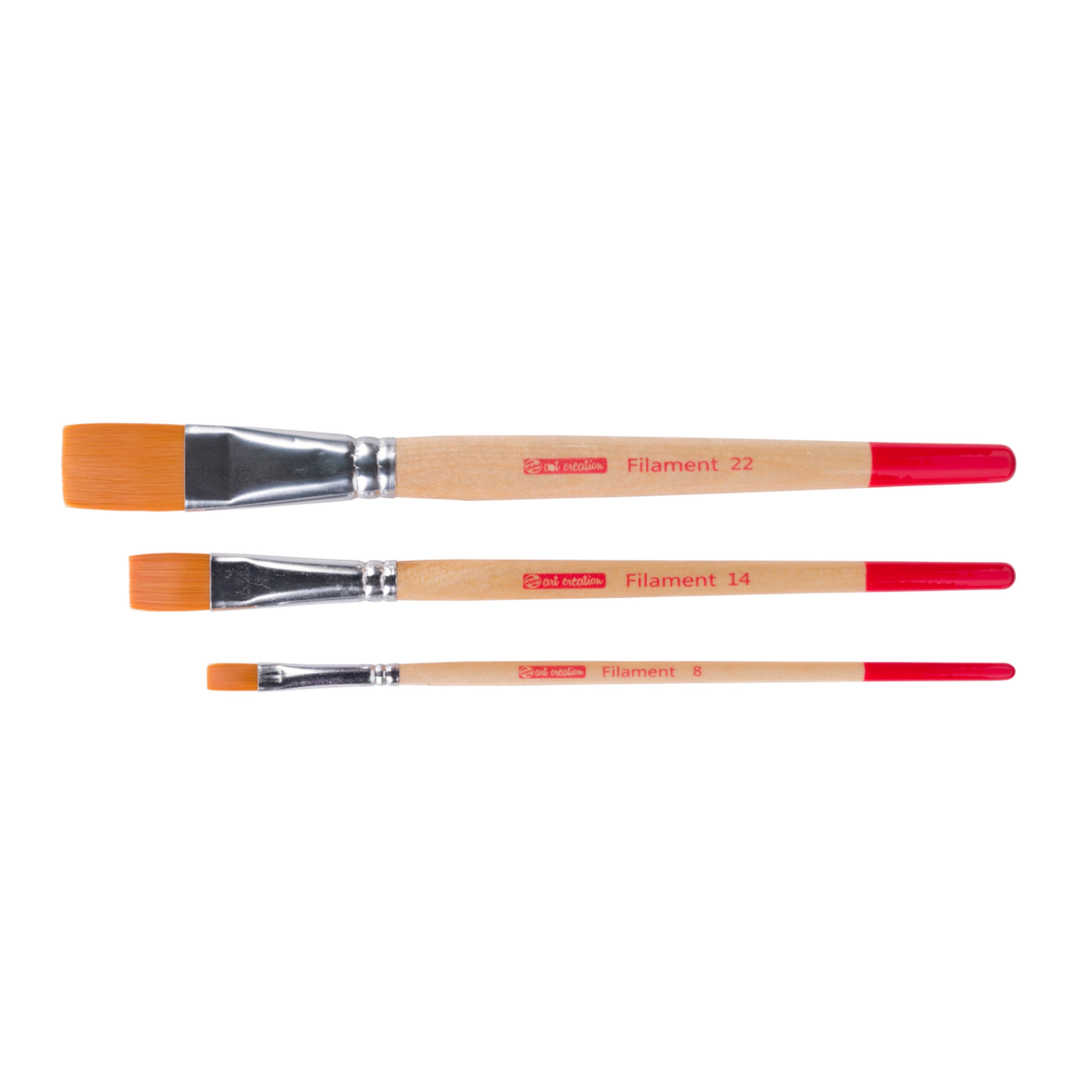 Talens ArtCreations – Pinsel-Set – Flachpinsel, Polyester, Grösse 8/14/22, 3er-Set