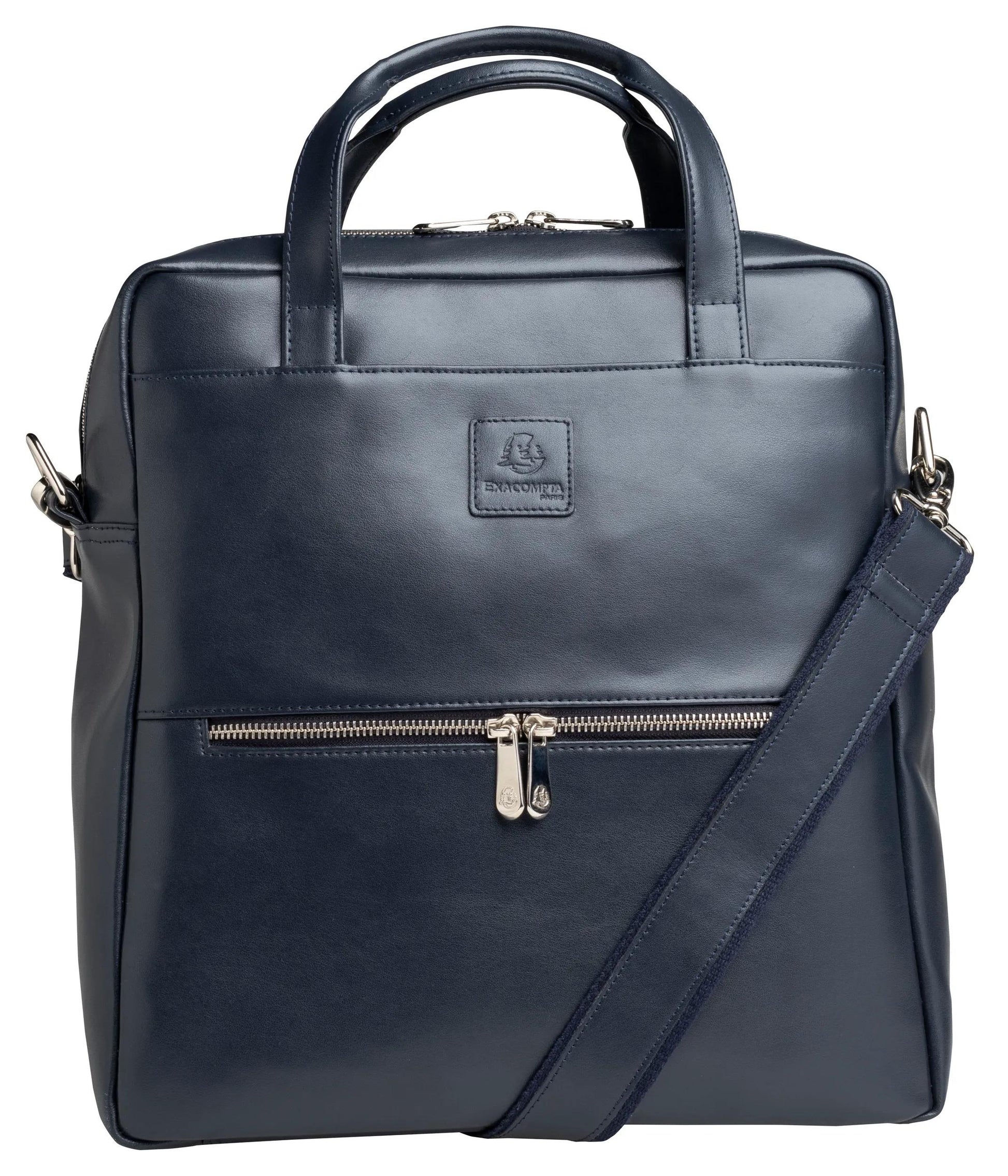 Exacompta Notebook-Rucksack bis 14" – Leder, Blau