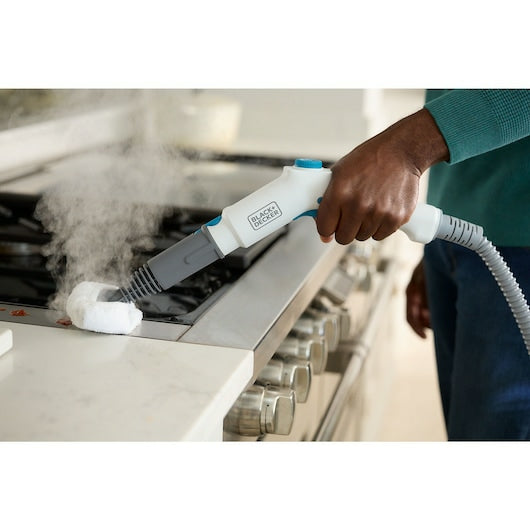 Black & Decker BLACK+DECKER Dampfreiniger – 1200 ml, weiss, für Arbeitsflächen