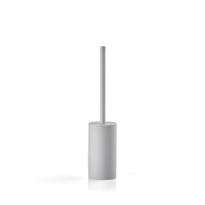 Zone Denmark Solo – WC-Bürstenset – Keramik, Grau, mit Stahlstiel, H 44,8 cm, Ø 8,4 cm