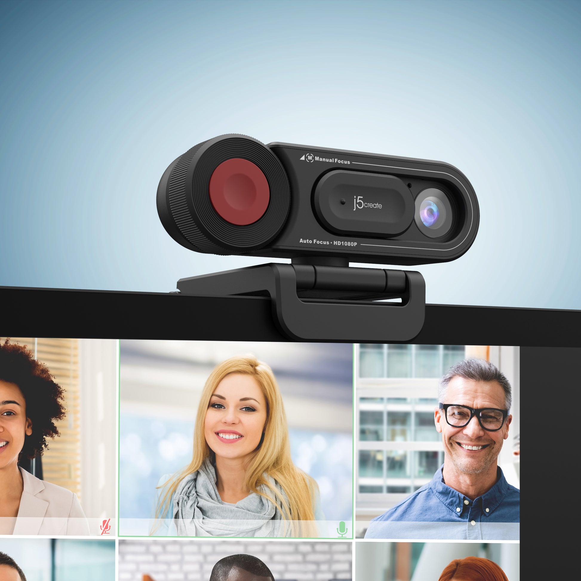 j5create Webcam – HD 720p, Autofokus, Schwarz